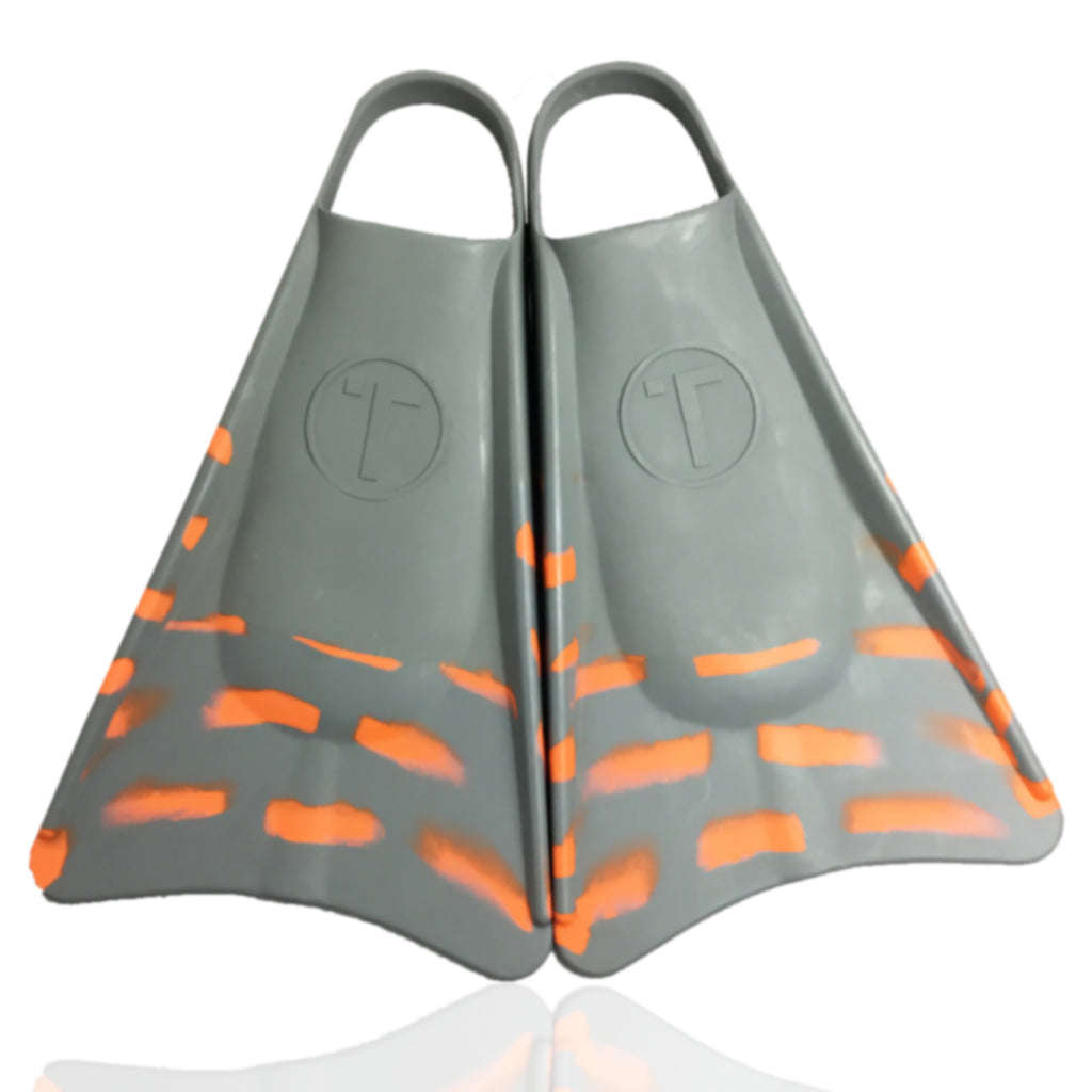 Swimfins Grey/Orange stripes XS W85087