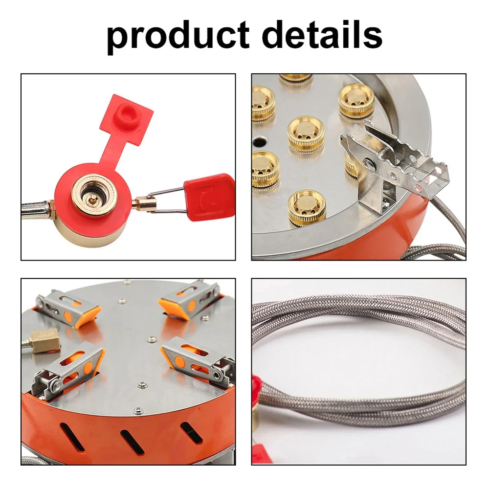 12 Core Windproof Backpacking Stove with Piezo Ignition R9078