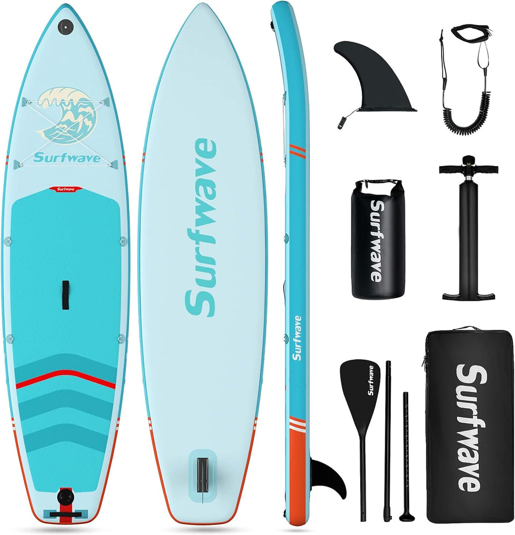 10'8''×33''×6'' Extra Wide Inflatable Paddle Board with Camera Mount V962