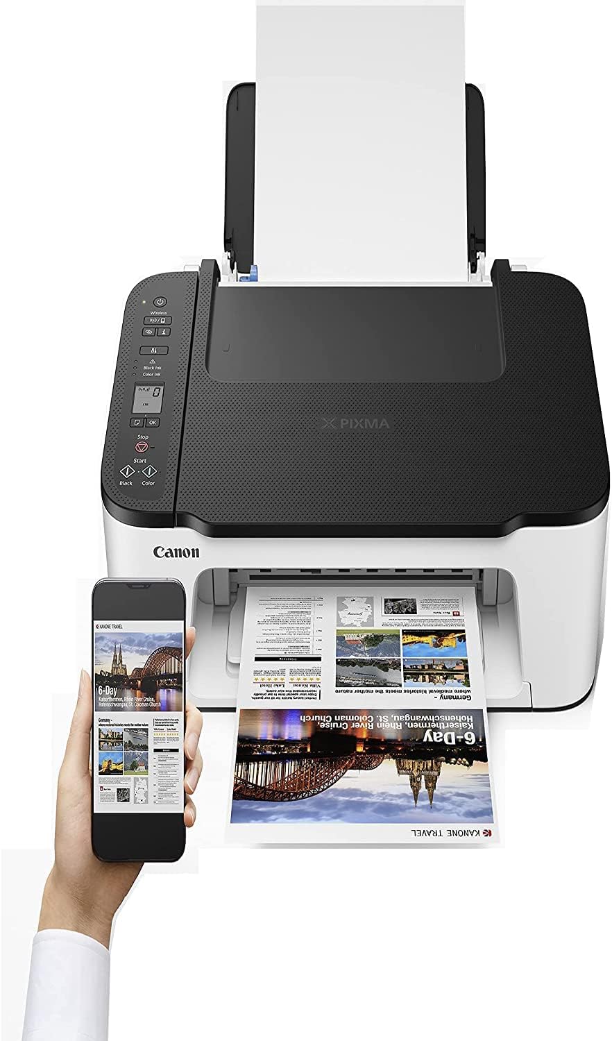 Wireless All-in-One Color Inkjet Printer with USB Printer Cable N152082