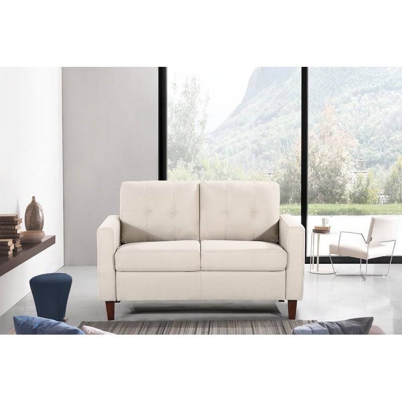 Tufted Mid-Century Loveseat - Beige J5935