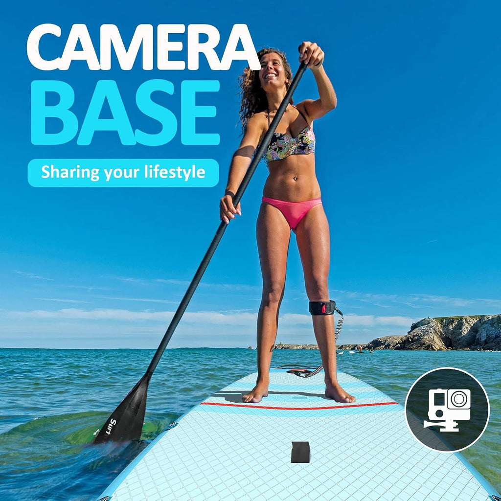 10'8''×33''×6'' Extra Wide Inflatable Paddle Board with Camera Mount V962