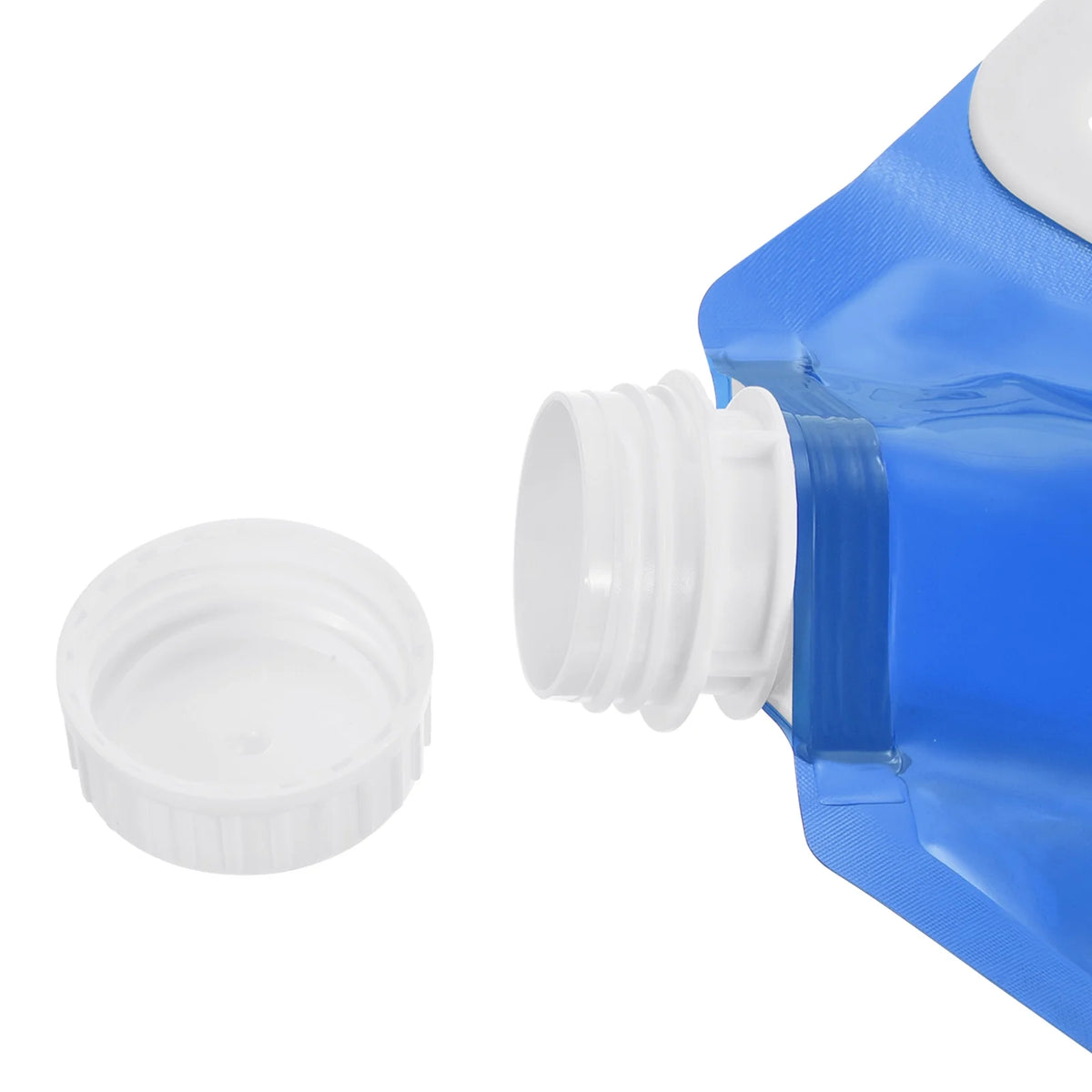 5L Collapsible Water Container Bag Plastic Storage Jug 4 Pack Light Blue X46285