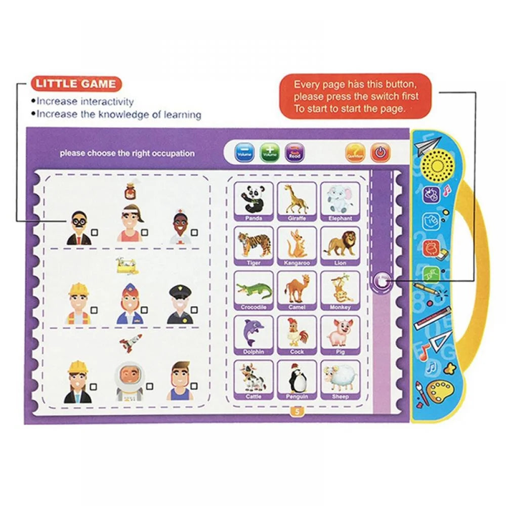 Sound Book for Children English Letters & Words Educational Toys C41791