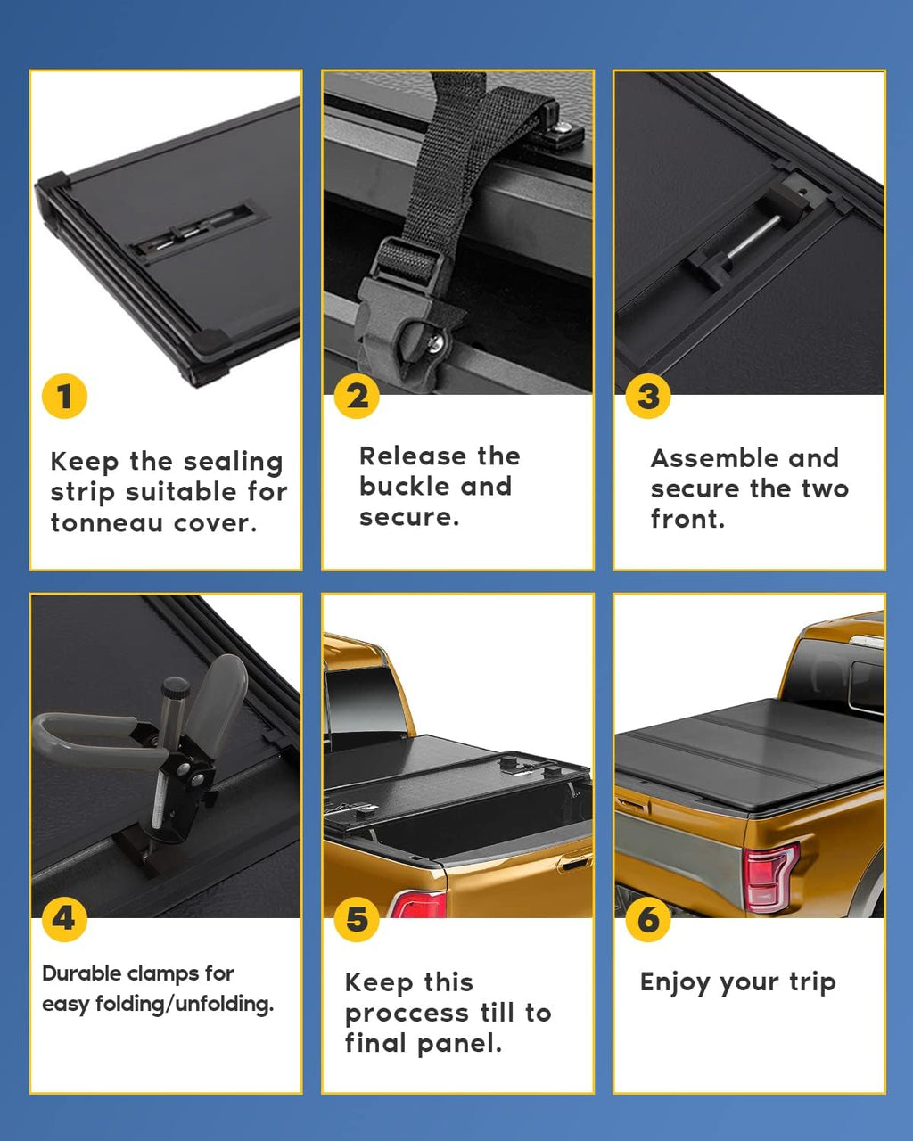 Hard Tri-Fold Truck Bed Tonneau Cover D670