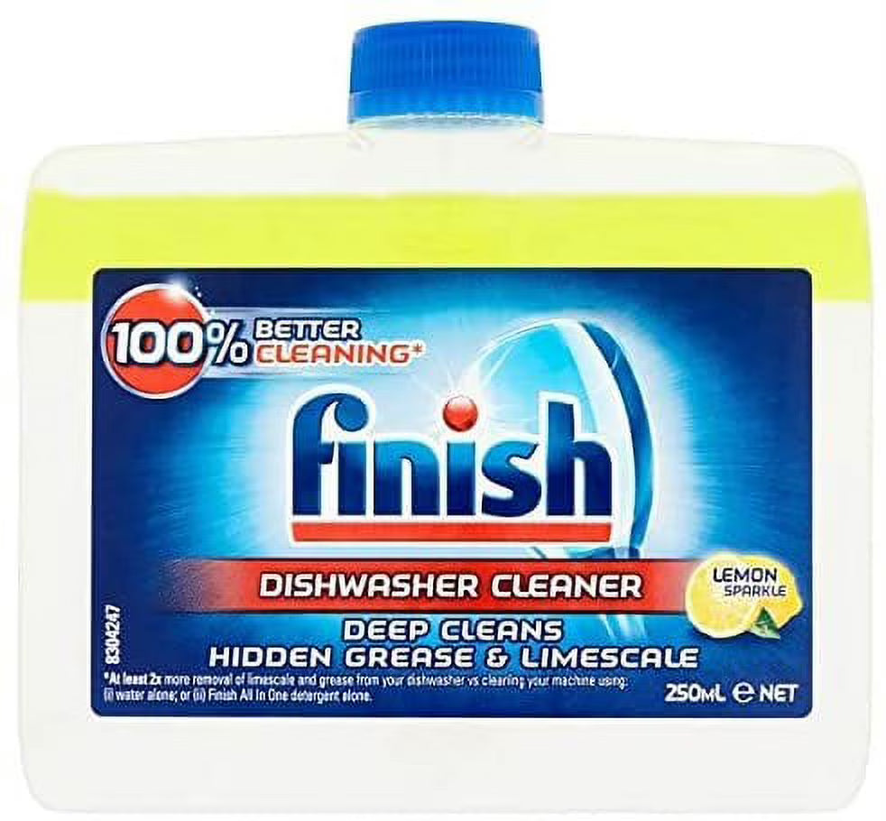 Dual Action Dishwasher Cleaner Lemon Sparkle 250 ml Pack of 8 D32766