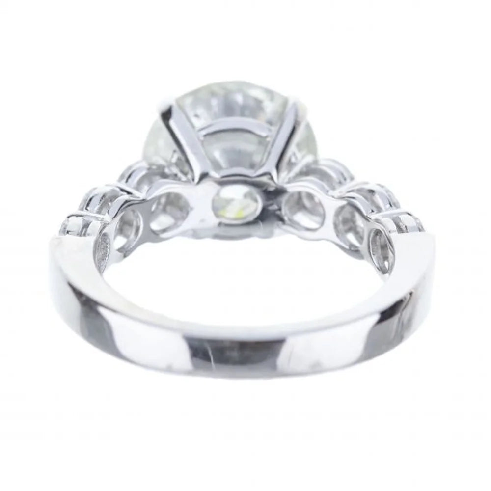 5 Ct Diamond Engagement Ring 14k White Gold D9657