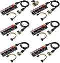 Black PCI-E 1X to 16X Riser Card with 24in USB 3.0 Extension Cable & 6PIN SATA Power Cable (6 Pieces) P585
