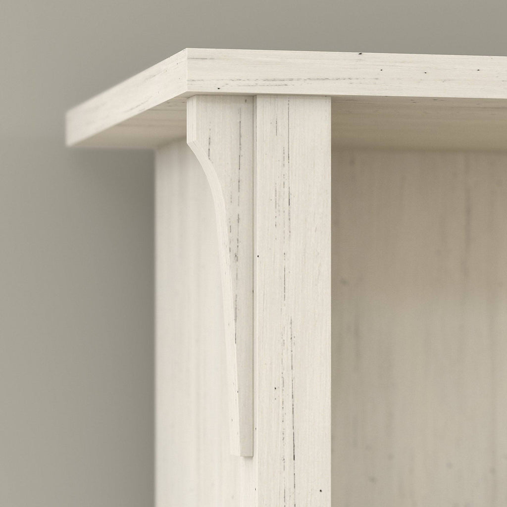 White L-Shaped Desk with Hutch and Lateral File Cabinet R877051