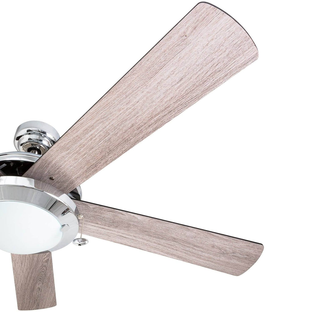 Chrome Contemporary Rustic Ceiling Fan, 52 LED J75815