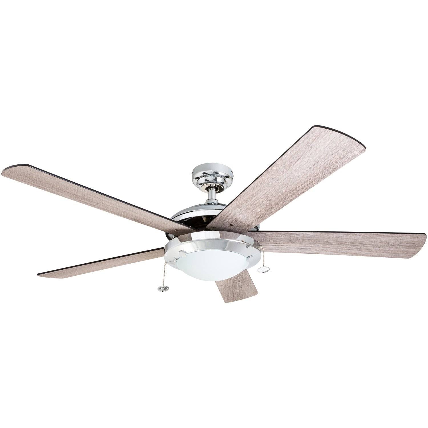 Chrome Contemporary Rustic Ceiling Fan, 52 LED J75815