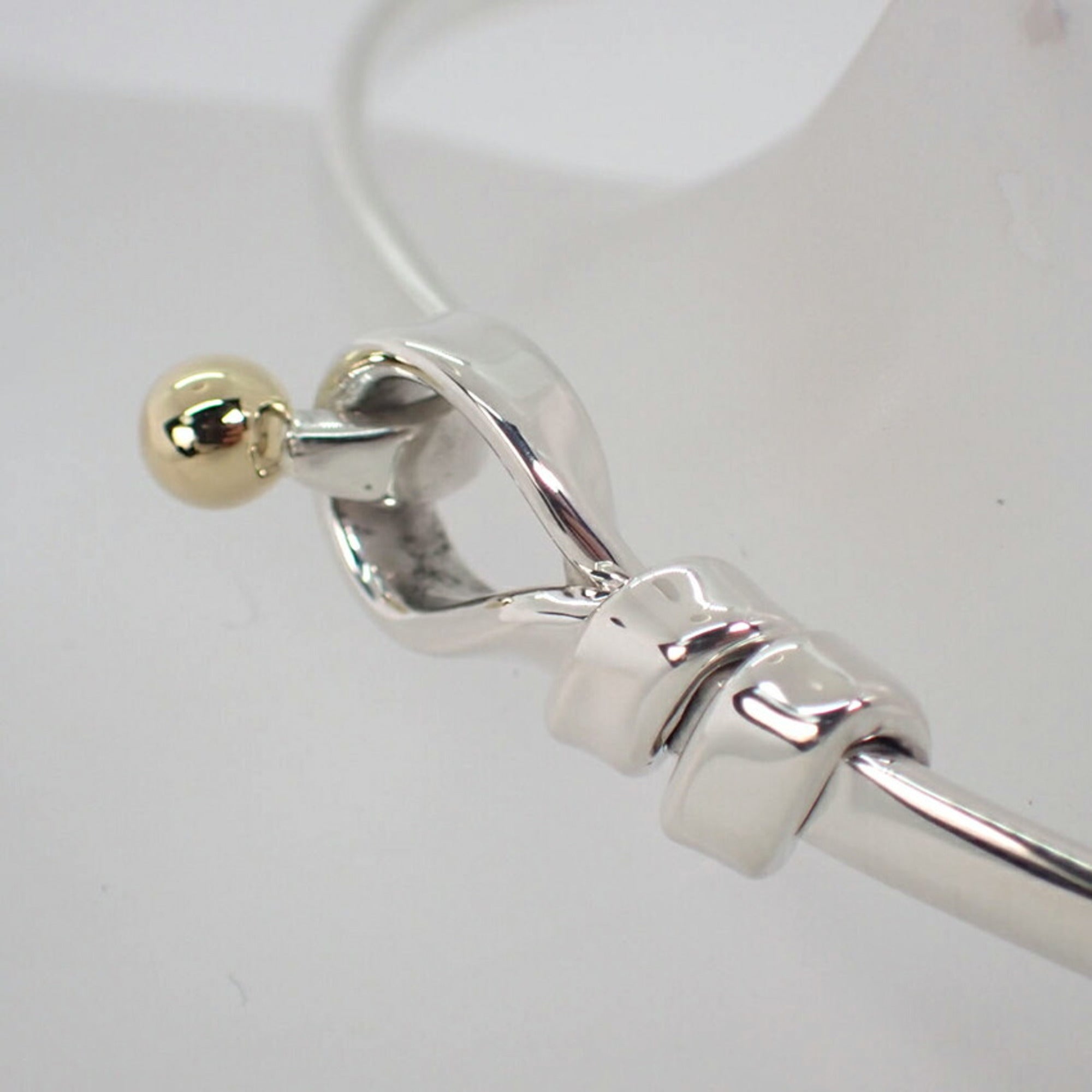 Tiffany 925 750 combination hook & eye bangle Z717