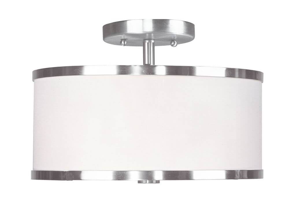 Brushed Nickel 2 Light Ceiling Mount Q61201