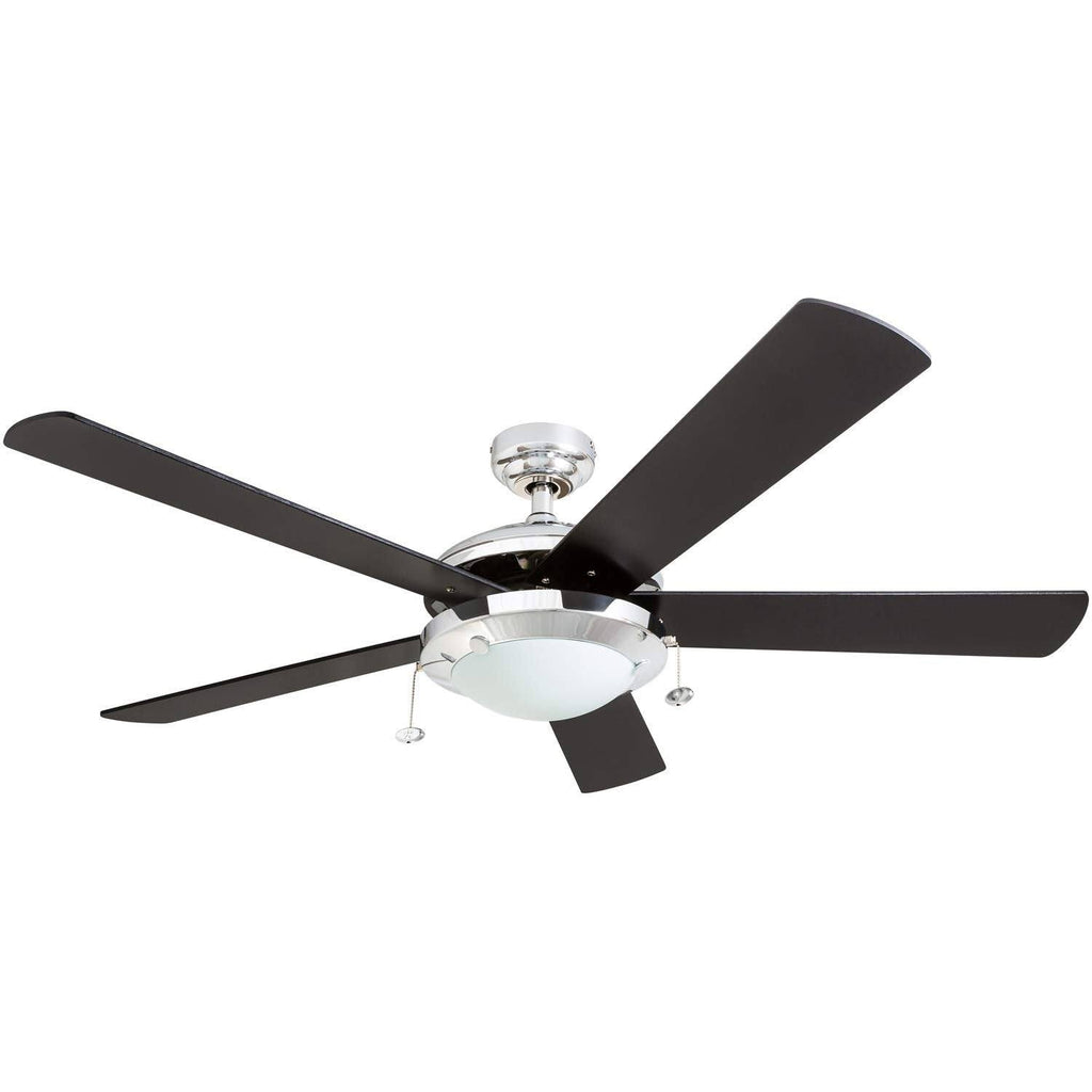 Chrome Contemporary Rustic Ceiling Fan, 52 LED J75815