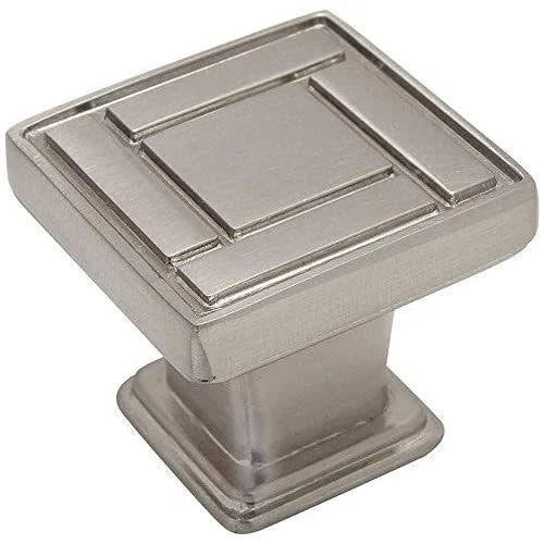 25 Pack Satin Nickel Square Cabinet Hardware Knob E301570