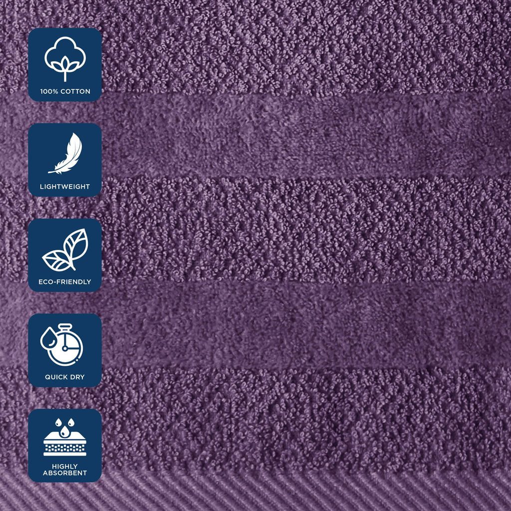 Plum Cotton 2 Pack Bath Towels A506921