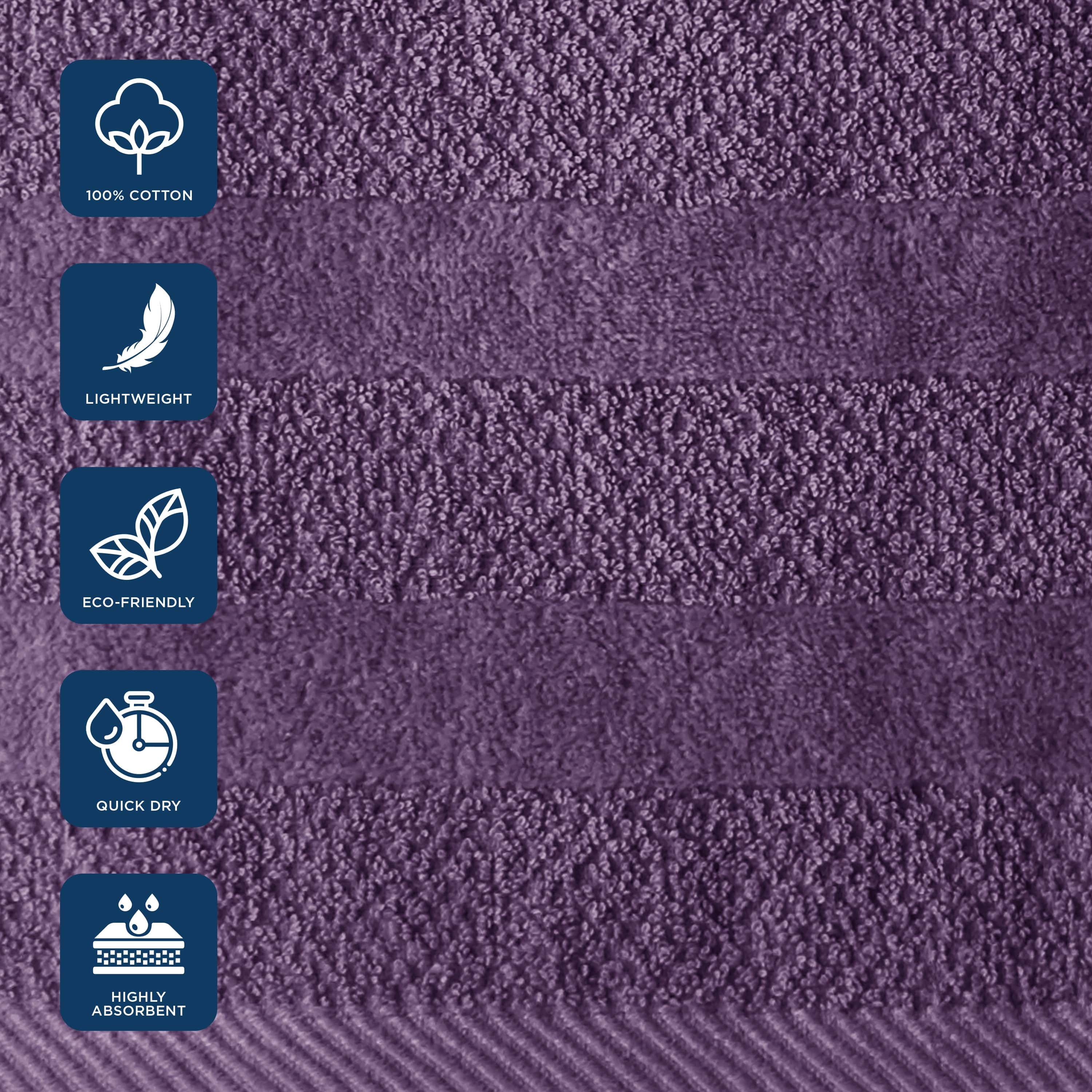 Plum Cotton 2 Pack Bath Towels A506921