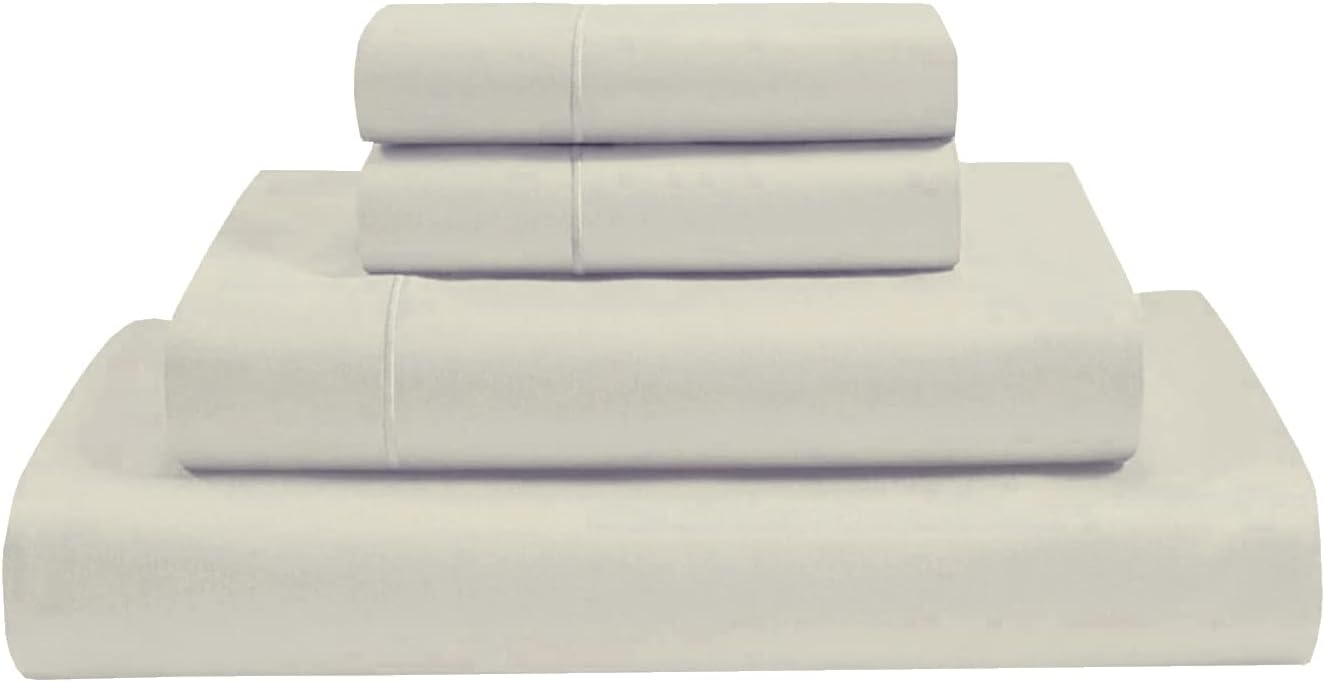 Ivory California King Size 4 Pcs Bed Sheets Set A51630