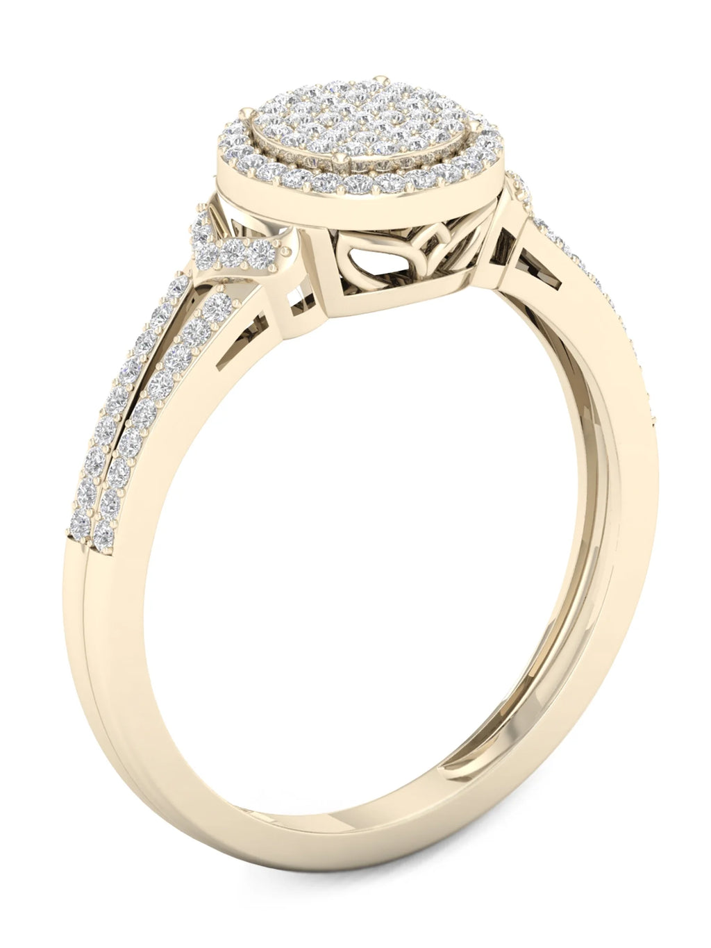 10K Yellow Gold Halo Engagement Ring P2903