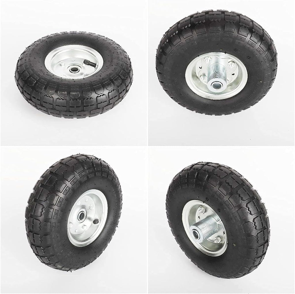 4 Pack Pneumatic Rubber Wheels with 5/8 Center Bearing O48180