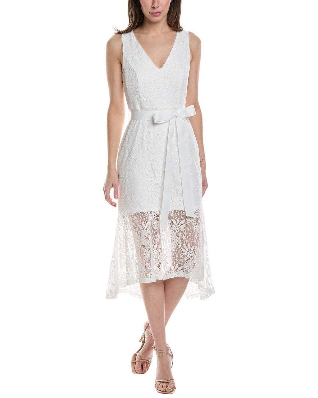 White Midi Dress F404