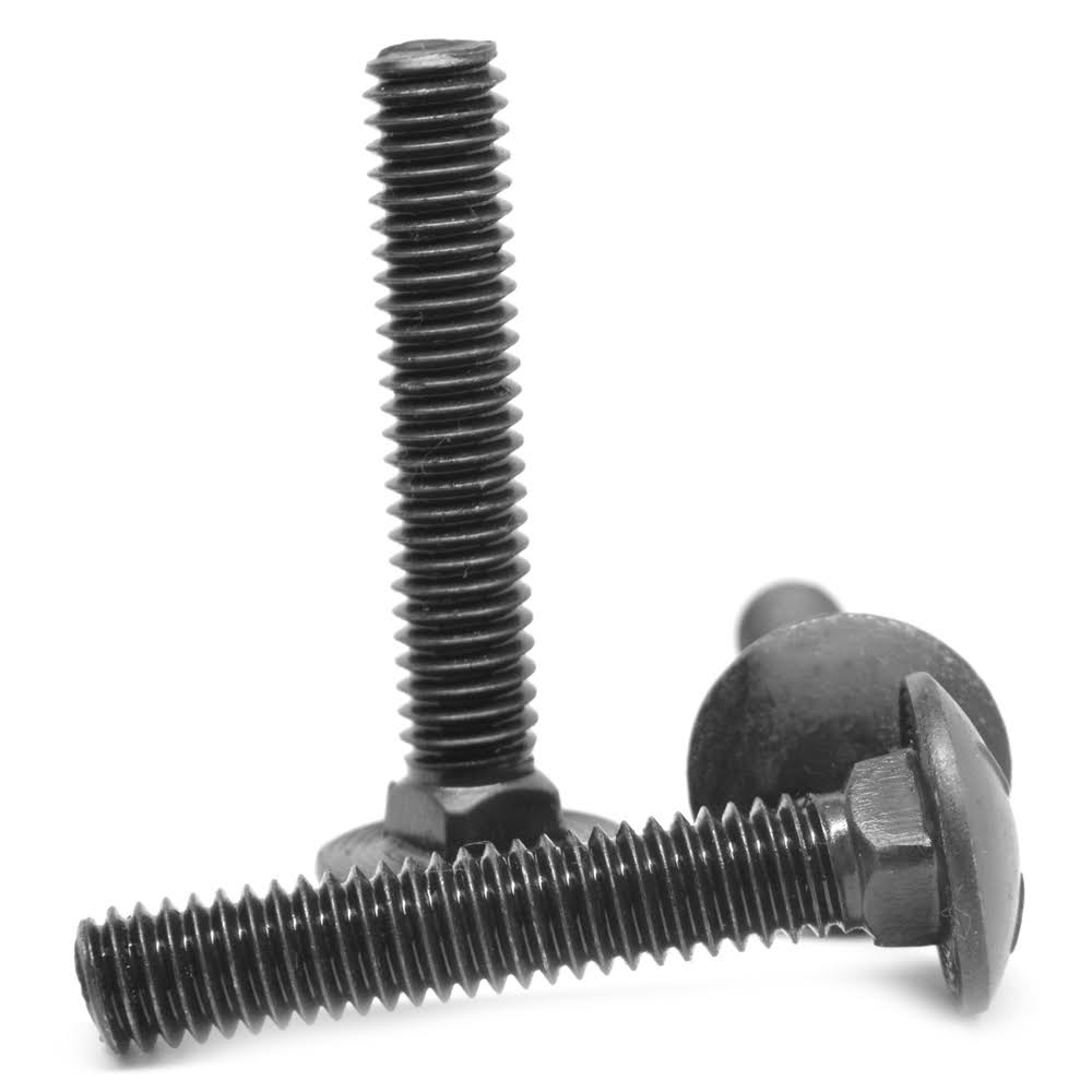 5/8-11 x 1 1/4 Coarse Thread Grade A Carriage Bolt Medium Carbon Steel Thermal Black Oxide Pk 100 V12195