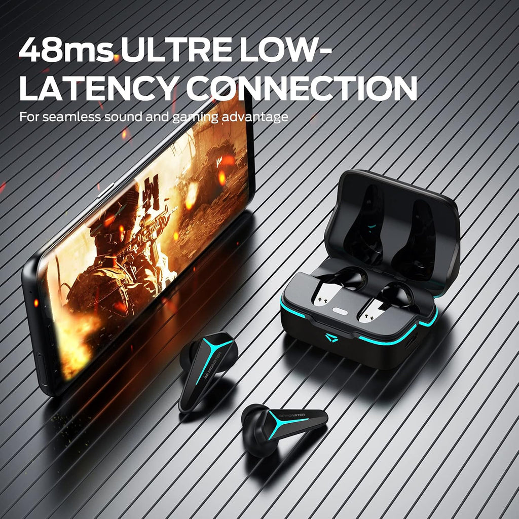 Black Wireless Gaming Earbuds with Mic H781221