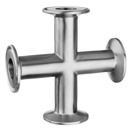 304 Stainless Steel Cross for Quick Clamp Fittings for 4x22 Tube OD W17943