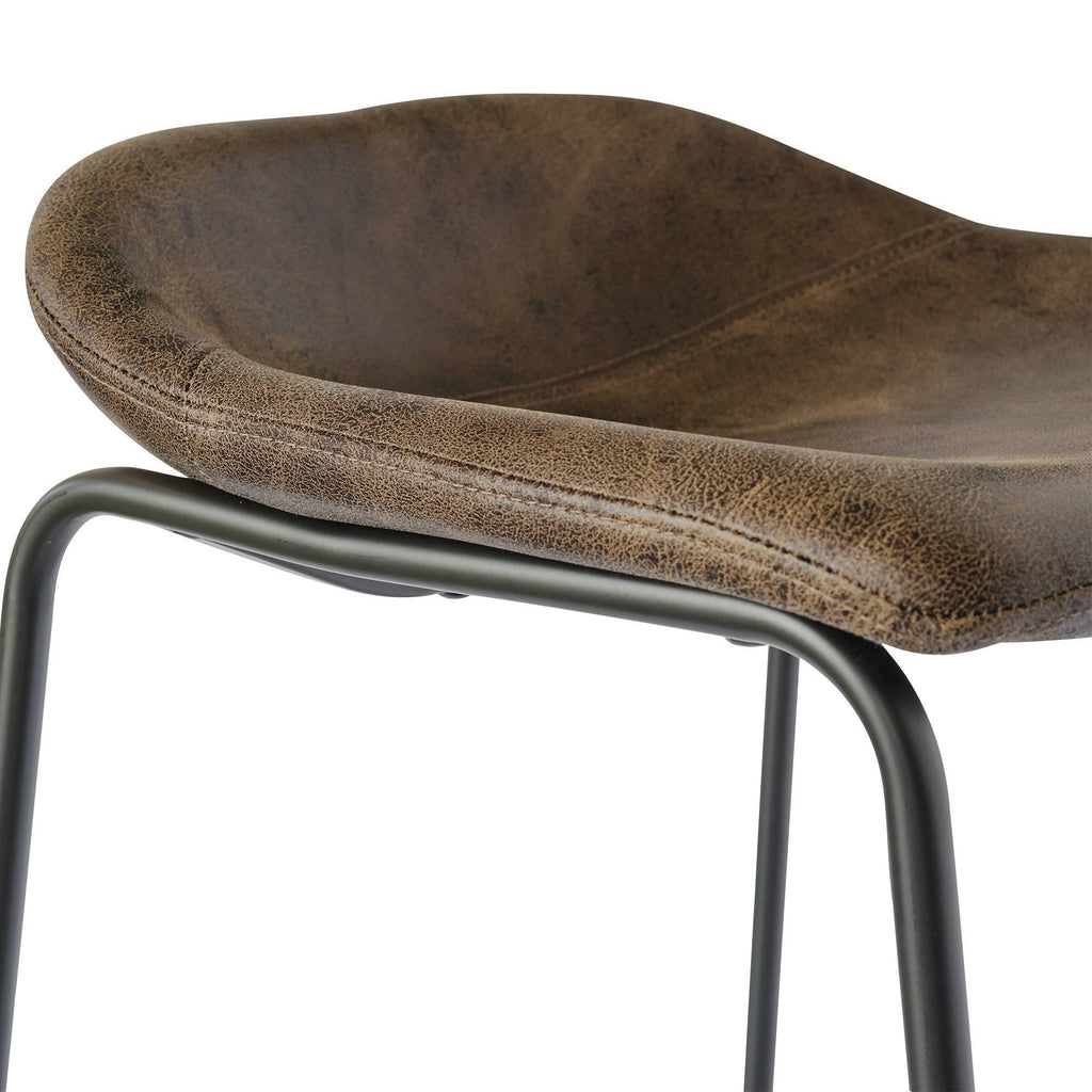 Brown Metal Bar Stool Set D4407