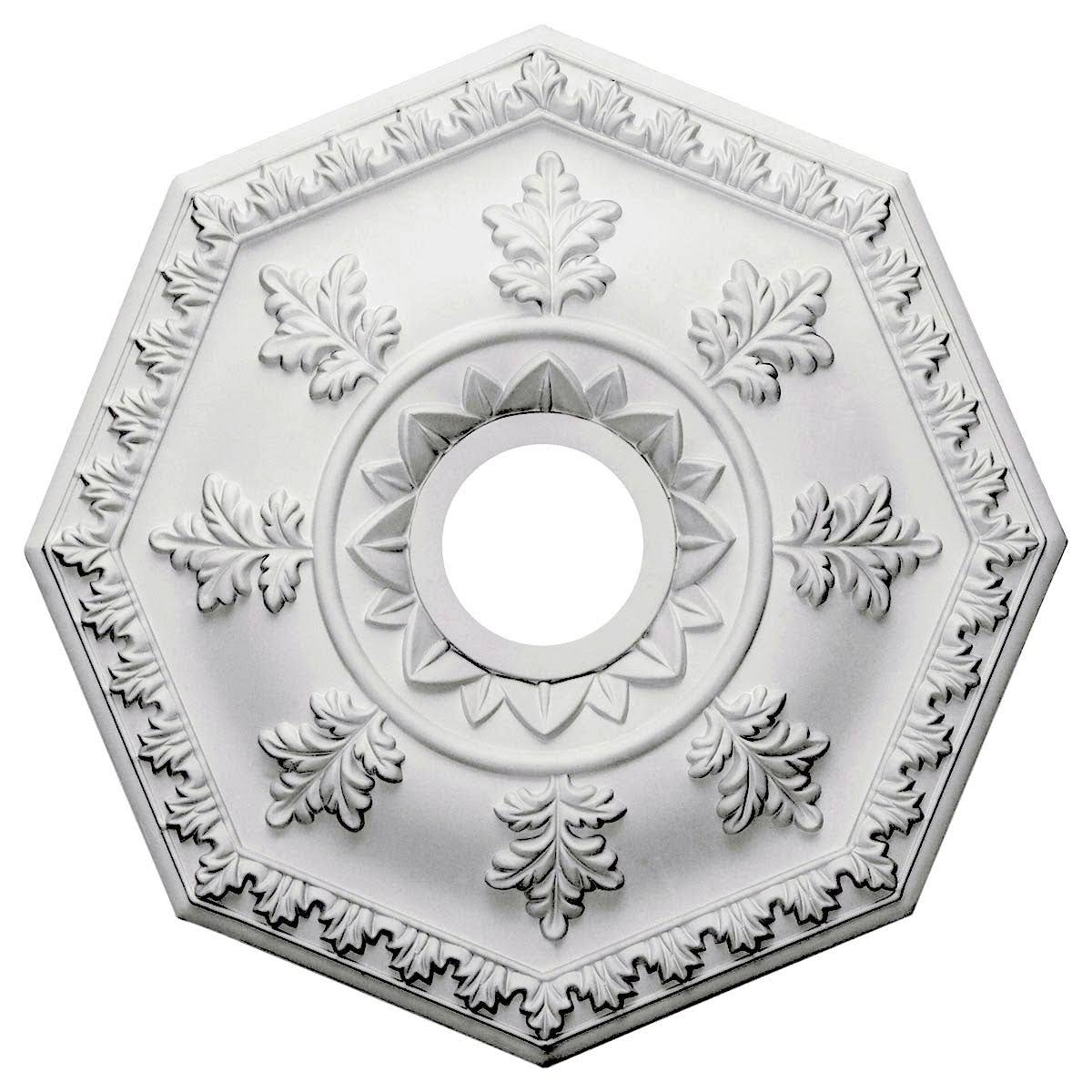 18 inchod x 3 1/2 inchid x 1 1/2 inchp Hand-Painted Flash Gold Ceiling Medallion L924483