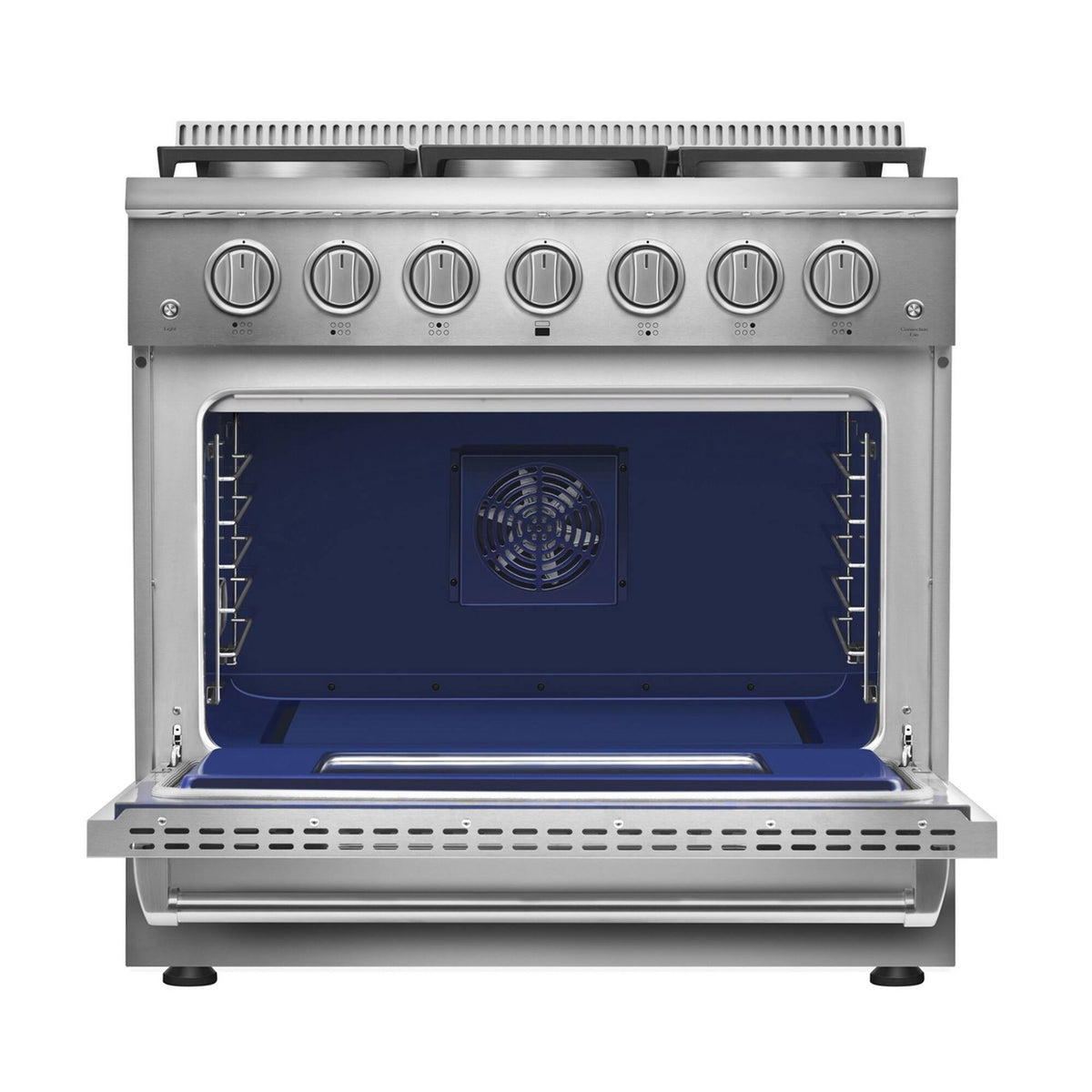 36 in. Recessed Gas Stove Cooktop with 5 Sealed Burners in Stainless Steel H9207