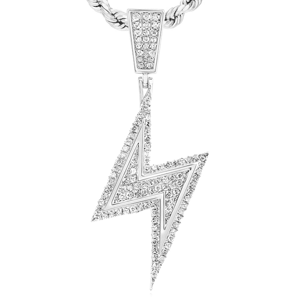 0.50CTW Natural Diamond Sterling Silver Pendant D26764