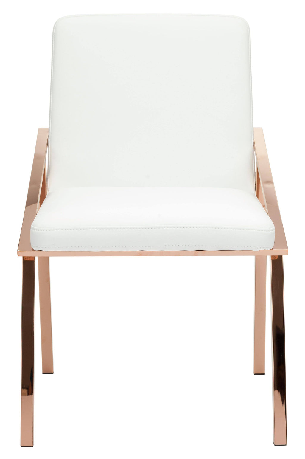 White & Rose Gold Dining Chair X1721