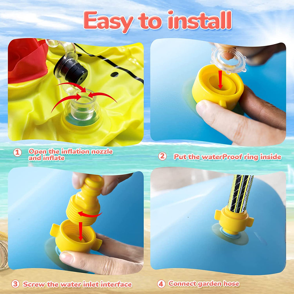 3-in-1 Splash Pad Outdoor Water Play Toys G2517