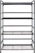 Black 4 Shelves Metal Bookcase A23825