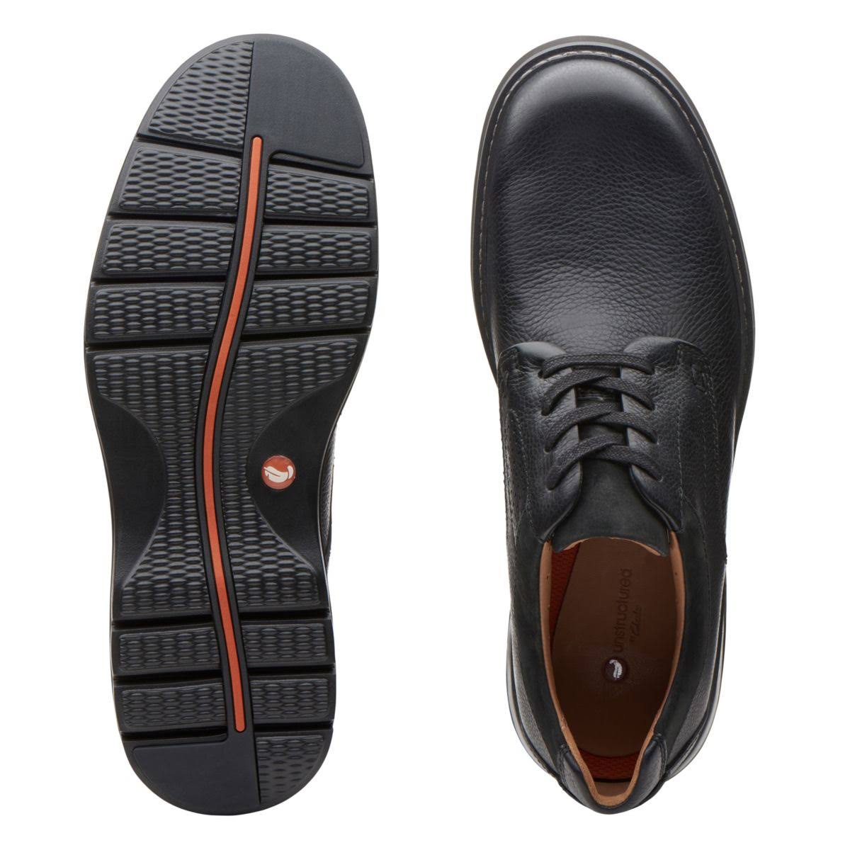 Black Leather Un Ramble Lo Shoes P712