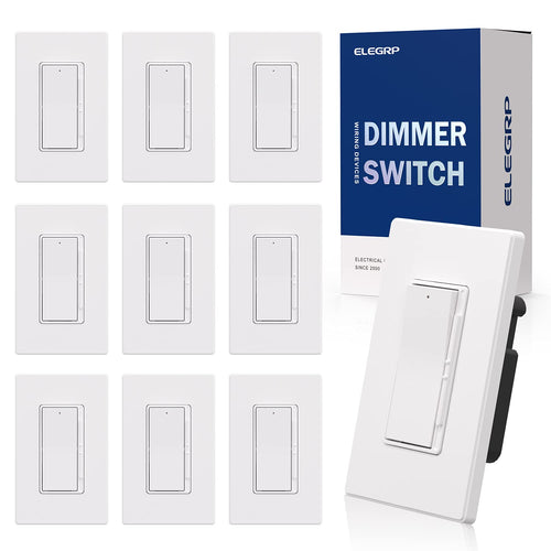 10 Pack Matte Black LED Slide Dimmer Light Switch X5686