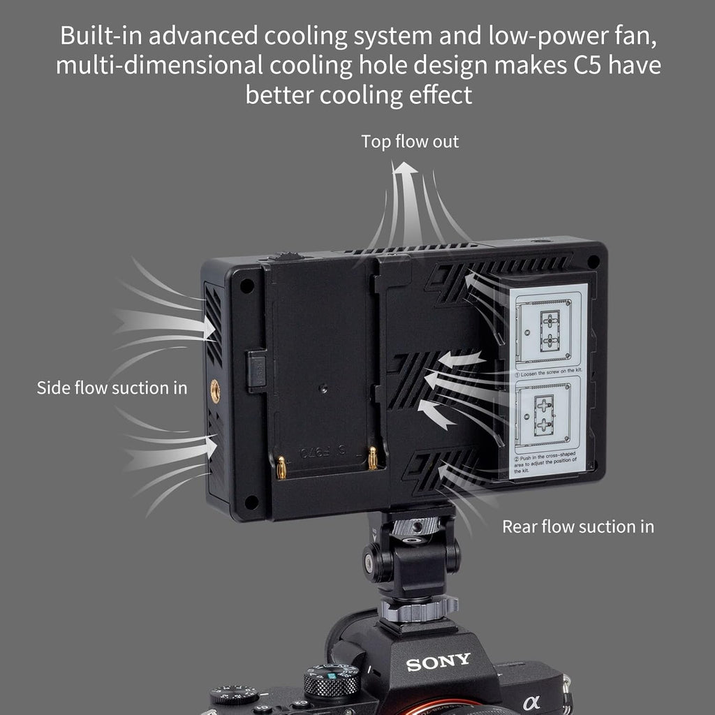 5.5 Inch 3000nit Touch Screen DSLR Field Monitor with F970 External Power 4K HDMI Input Output IPS Panel T27737