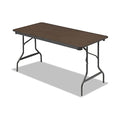 Economy Wood Laminate Folding Table with Brown Steel Legs, 30x22 W68343