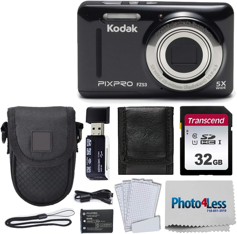 16.15MP Digital Camera (Blue) with Point & Shoot Case and 32GB SD Memory Card Y501