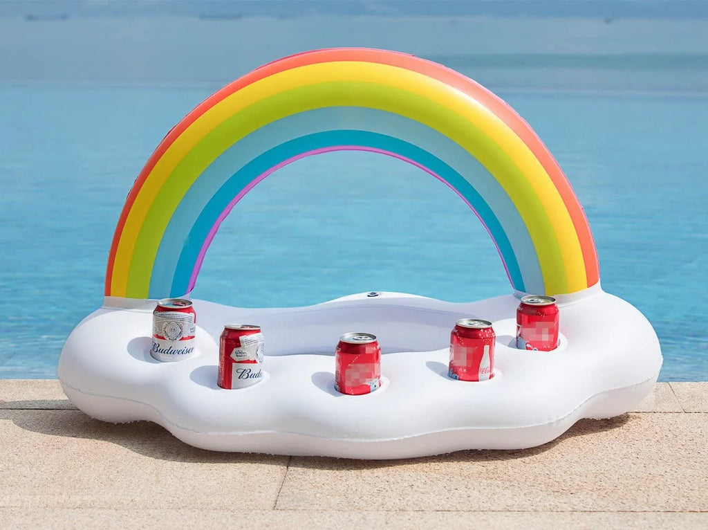 Inflatable Rainbow Cloud Drink Float Pool Cooler I77260