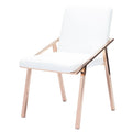 White & Rose Gold Dining Chair X1721