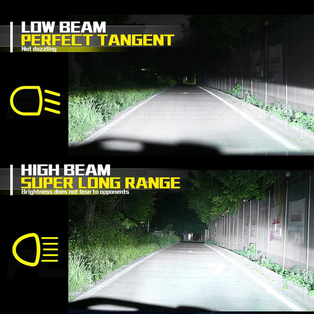 9008 High Low Beam and 9005 Fog Light LED Bulbs Kit, 60W 10000LM 6000K White, Pack of 4 Pack of 2 Y631