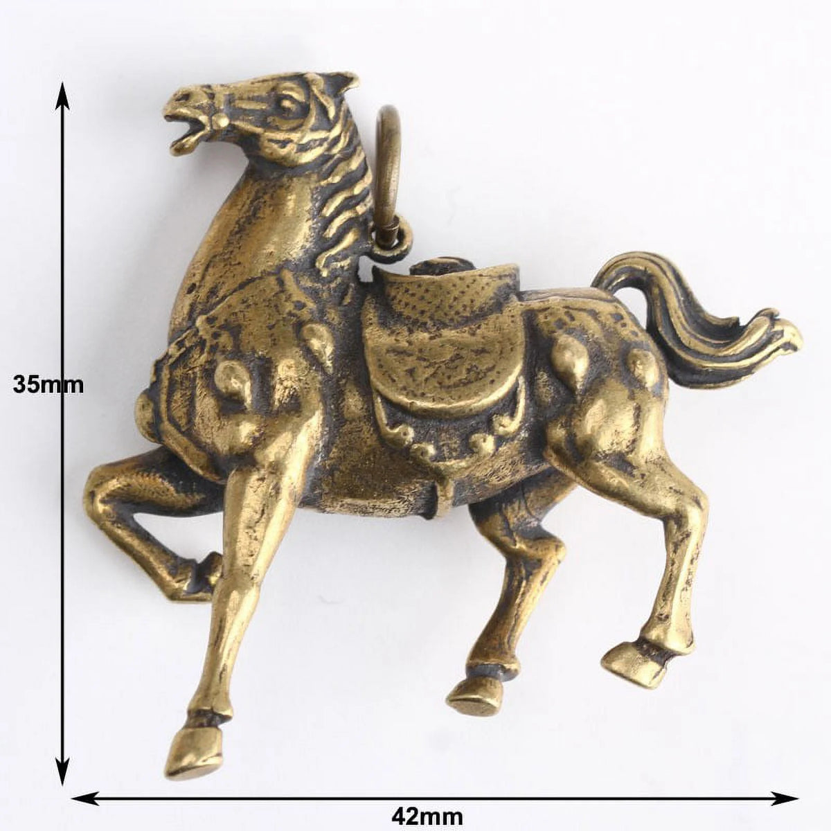 Solid Copper Race Horse Miniature Figurines Desk Decor Ornament Handmade Crafts C3802