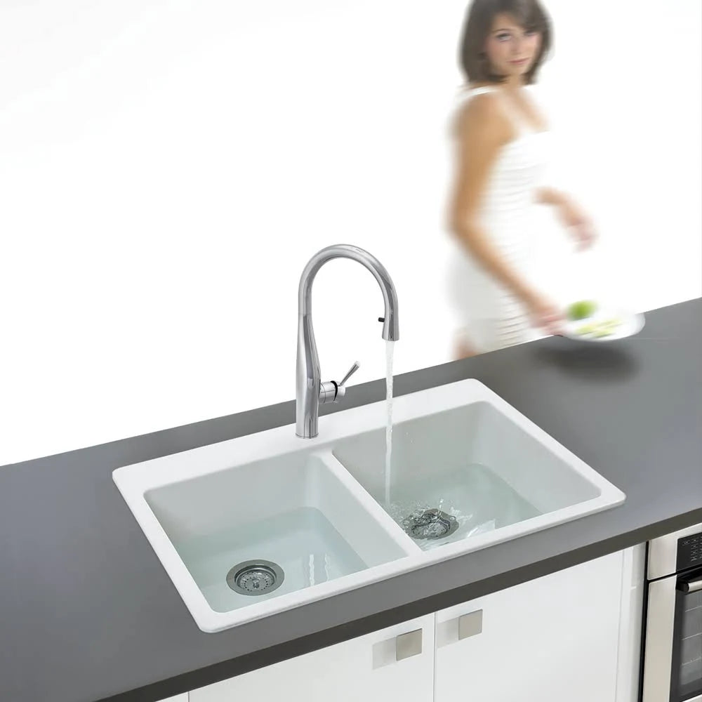 Brushed Brass Hidden Pull Down Kitchen Faucet F837