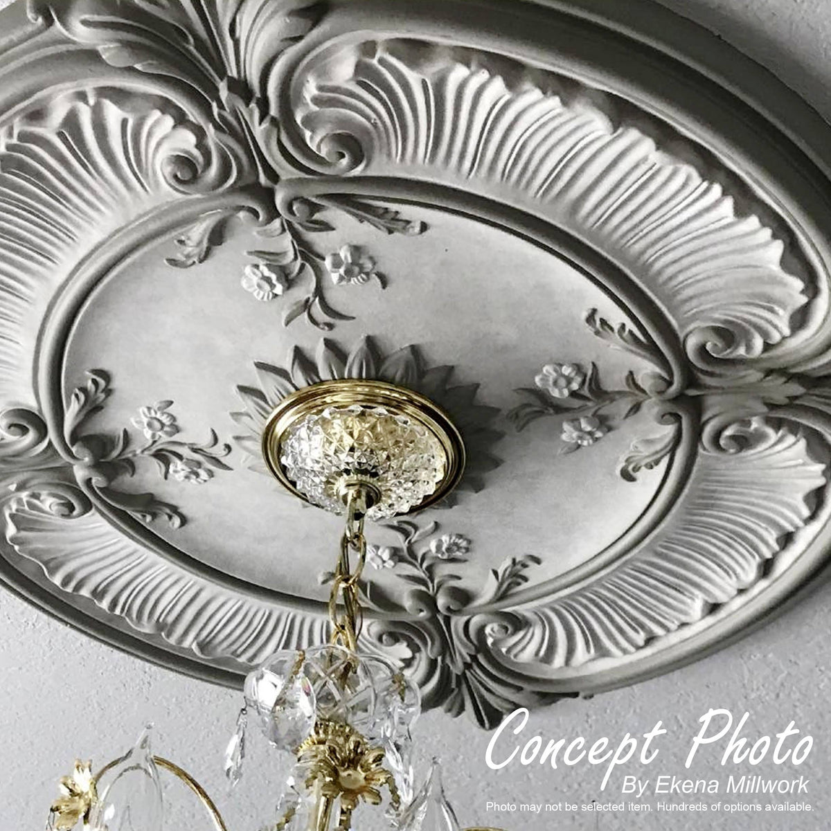26 3/8x22W x 17 1/4x22H x 1 3/4x22P Ceiling Medallion R490208