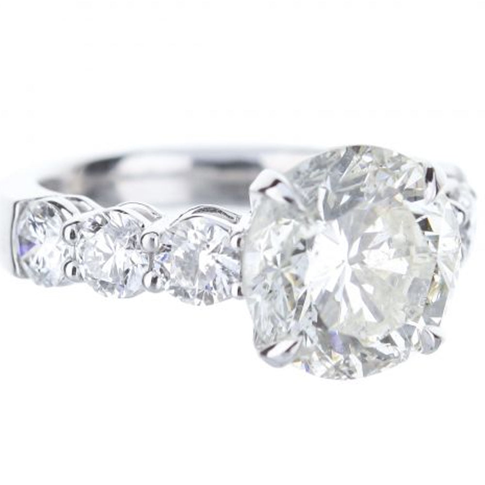 5 Ct Diamond Engagement Ring 14k White Gold D9657