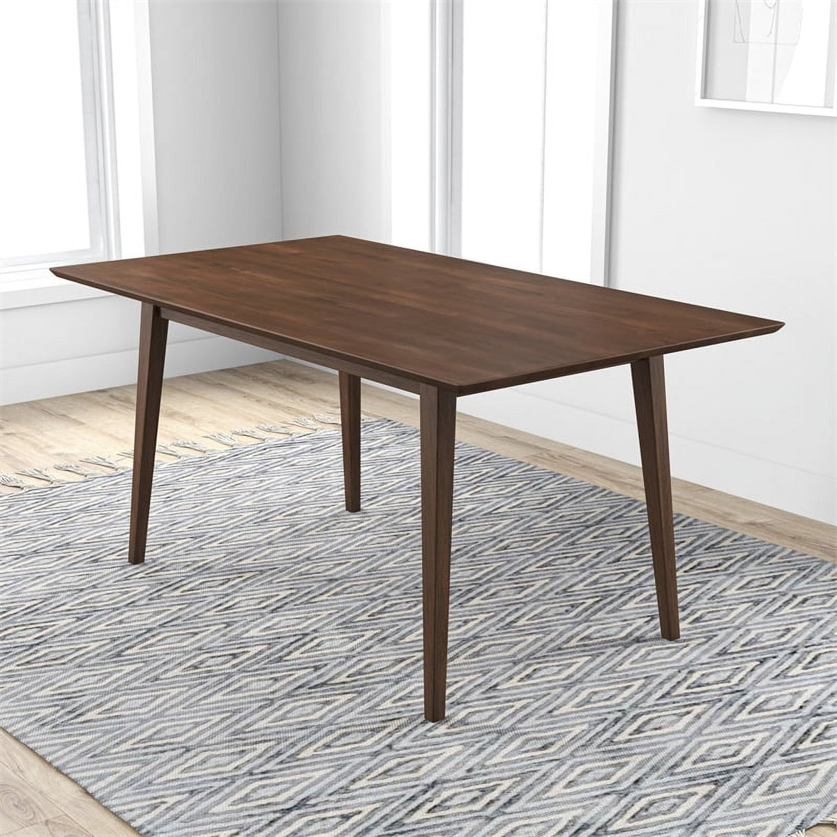 Brown Walnut Wood Large Dining Table Z136057
