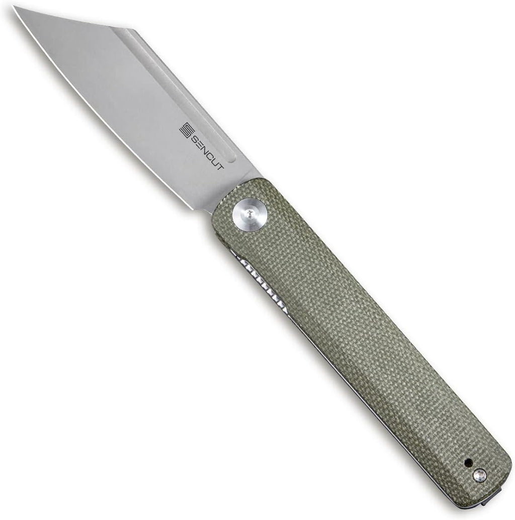 Folding Pocket Knife with Green Micarta Handle Y88142