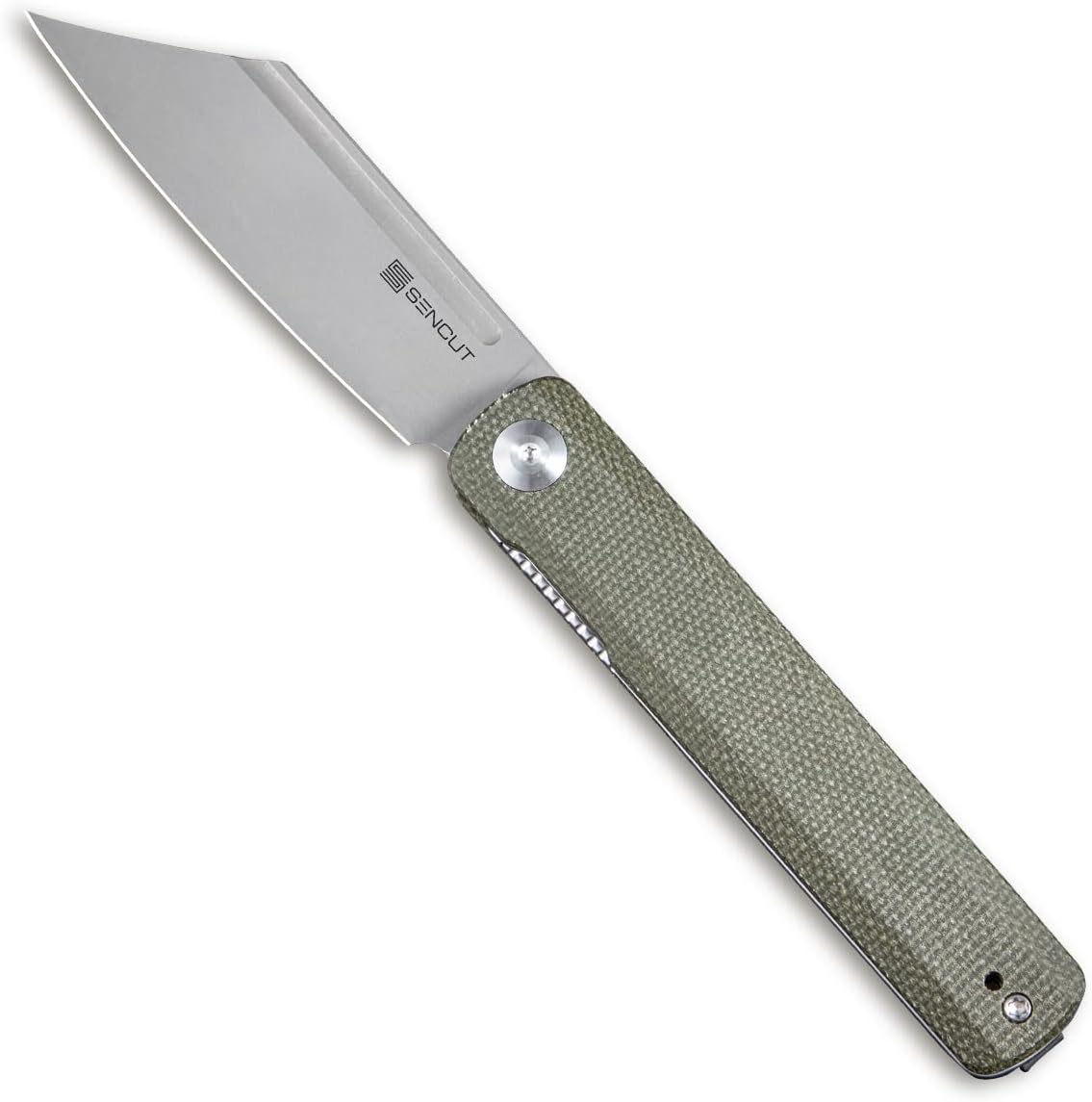Folding Pocket Knife with Green Micarta Handle Y88142